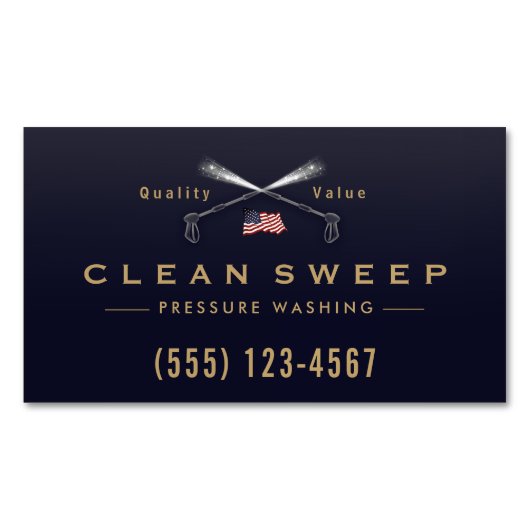 洗圧式洗力愛国企業 マグネット名刺 (正面)