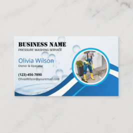 洗圧式洗力洗ブルークリーニングサービス 名刺