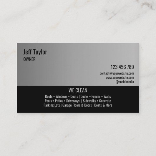 洗圧式洗力洗濯屋上車庫 名刺 (裏面)