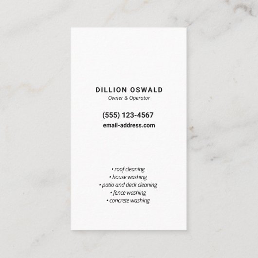 洗圧機、洗圧機 名刺 (裏面)