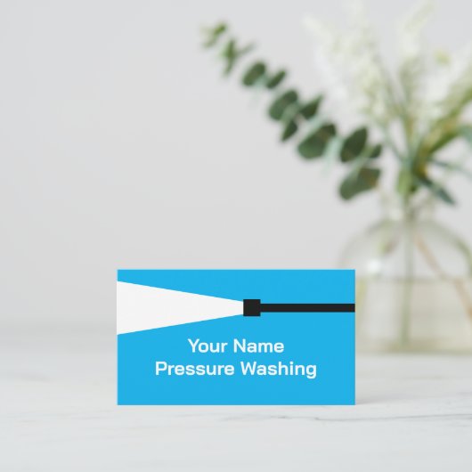 洗圧洗浄の名刺テンプレート 名刺 (スタンド正面)