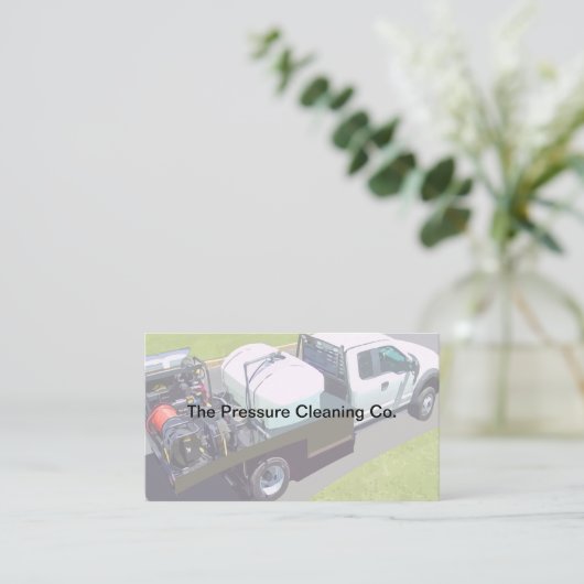 洗圧洗浄サービス 名刺 (スタンド正面)