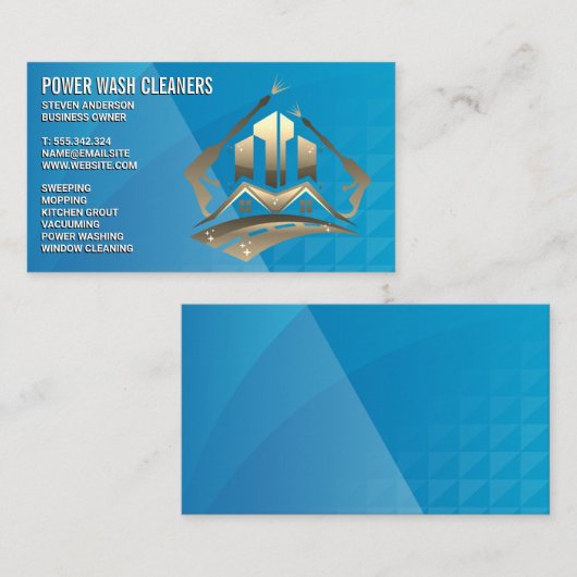 洗圧洗浄ロゴ 名刺 (正面/裏面)