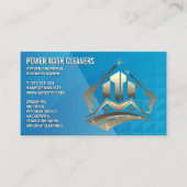 洗圧洗浄ロゴ 名刺 (正面)