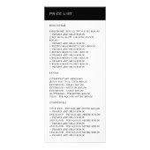 洗浄されたウィンドウ、クリーニングサービス価格表 ラックカード (裏面)