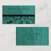 洗浄された水の緑のパターン(の模様が)あるな名刺 名刺 (正面/裏面)