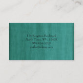 洗浄された水の緑のパターン(の模様が)あるな名刺 名刺 (裏面)