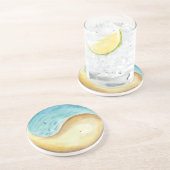 "洗浄されるおよび掃除された遠くにな"曼荼羅の飲み物のコースター コースター (側面)