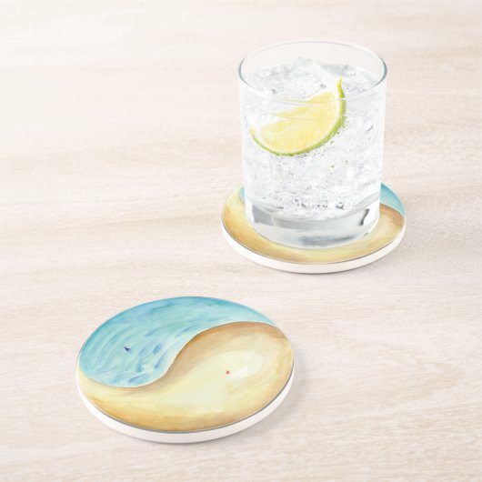 "洗浄されるおよび掃除された遠くにな"曼荼羅の飲み物のコースター コースター (側面)