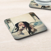 洗浄と救済している犬 コースター (左側)