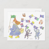 洗浄のMadCatWomanのスカーフ ポストカード (正面/裏面)