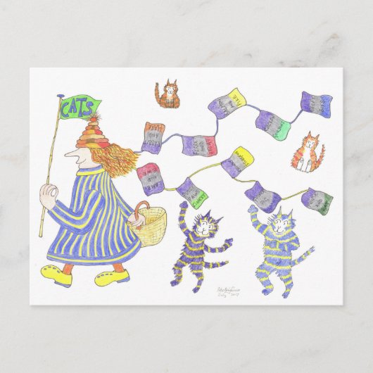 洗浄のMadCatWomanのスカーフ ポストカード (正面)