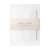 洗浄アイボリー水パーソナライズされた色結婚の 招待状ベリーバンド (正面例)