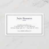 洗浄クラシックサービス羽毛ダスターホワイト 名刺 (裏面)