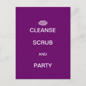 洗浄スクラブとパーティーバイオレットはがき ポストカード (正面)