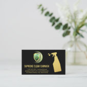 洗浄バケット及び箒 | スプレーボトル 名刺 (スタンド正面)