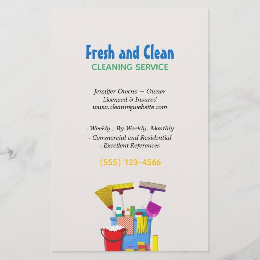 洗浄バモダンケットハウスキーピングサービスフライヤー チラシ (正面)