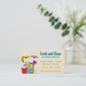 洗浄バモダンケットハウスキーピングサービス 名刺 (スタンド正面)