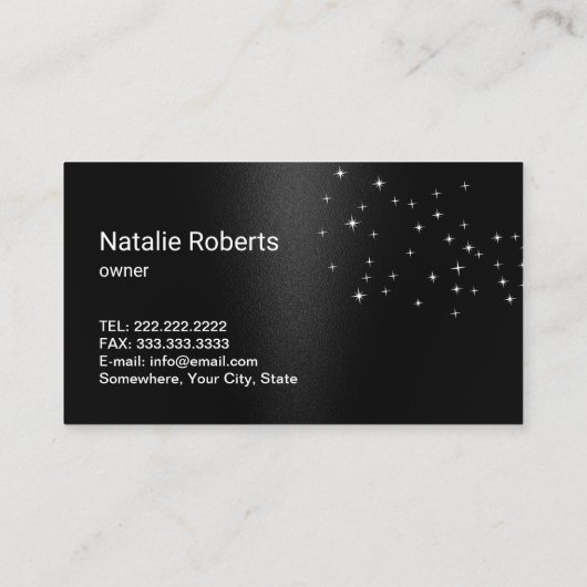 洗浄モダンサービス銀スプレーブラック 名刺 (裏面)