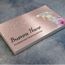 洗浄モダンサービス銀噴霧バラ金ゴールド 名刺