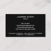 洗浄会社スプレーボトルブラック 名刺 (裏面)