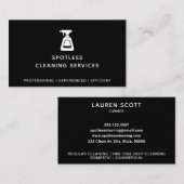 洗浄会社スプレーボトルブラック 名刺 (正面/裏面)