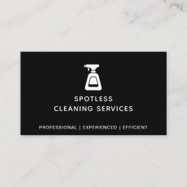 洗浄会社スプレーボトルブラック 名刺