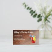 洗浄剤付きバケット | 木床 名刺 (スタンド正面)