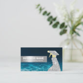 洗浄用銀噴霧ボトルブルーウォーター 名刺 (スタンド正面)