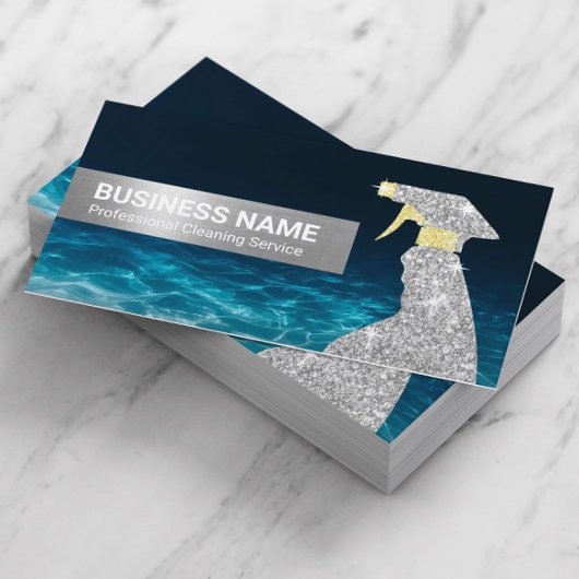 洗浄用銀噴霧ボトルブルーウォーター 名刺