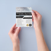 洗浄窓、窓掃除広告 チラシ (手)