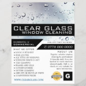 洗浄窓、窓掃除広告 チラシ (正面)