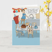 洗濯おもしろい手歌ハッピーバースデー カード (黄色い花)