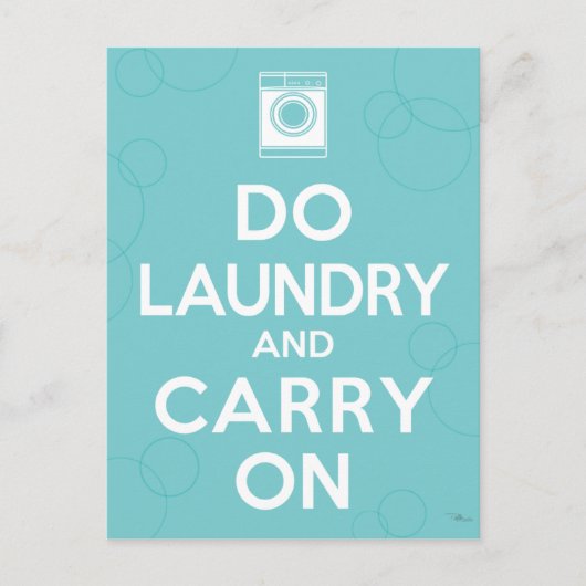洗濯してオンに運する ポストカード (正面)