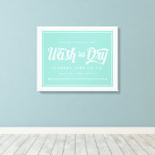 洗濯と洗濯物のサイン キャンバスプリント (インサイチュ (ウッドフロア))