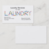 洗濯のサービス業カード 名刺 (正面/裏面)
