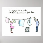 洗濯のジョークの妻は洗濯を出し吹た「良」 ポスター (正面)