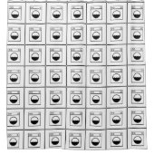 洗濯のラベル シャワーカーテン (正面)