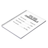 洗濯の予定を入れる ノートブック (左側)