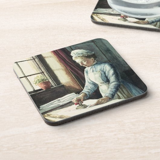 洗濯の女中、c.1880 コースター (左側)