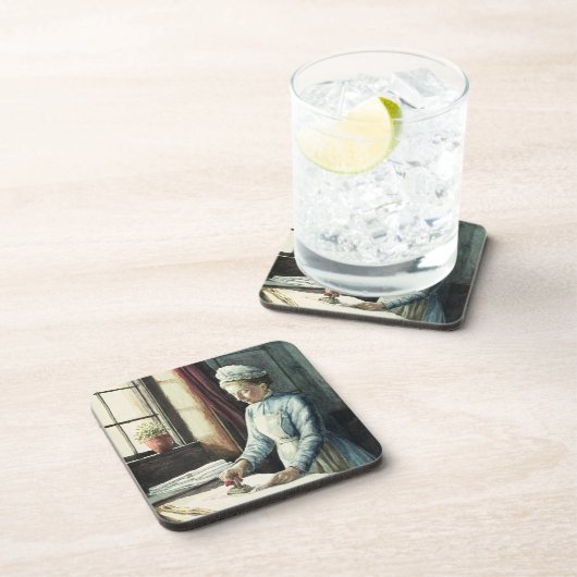 洗濯の女中、c.1880 コースター (右側)