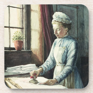 洗濯の女中、c.1880 コースター