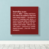 洗濯の定義鮮明な赤と白 キャンバスプリント (インサイチュ (ウッドフロア))