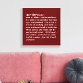 洗濯の定義鮮明な赤と白 キャンバスプリント (インサイチュ (リビング))