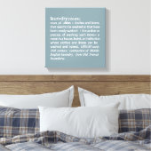 洗濯の定義鮮明な青と白 キャンバスプリント (インサイチュ (寝室))