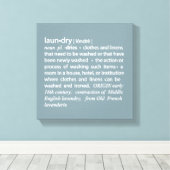 洗濯の定義鮮明な青と白 キャンバスプリント (インサイチュ (ウッドフロア))