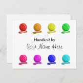 洗濯の指示で手編みする ポストカード (正面/裏面)