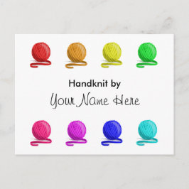 洗濯の指示で手編みする ポストカード