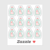 洗濯の日の洗剤の清掃の注意 シール (シート)