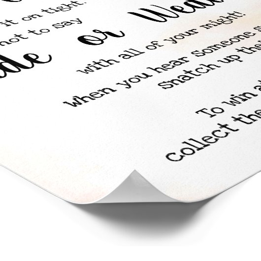 洗濯ばさみクリスマスシャワーゲームサイン ポスター (角)